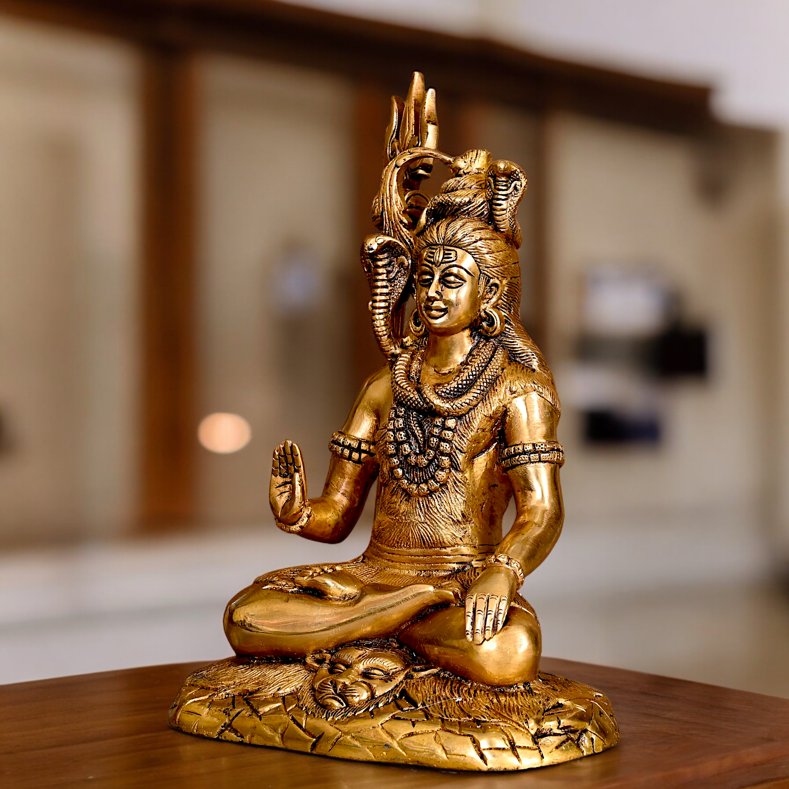 Lord Shiva Shankar ji solid brass statue - 12 inches Nikuressence