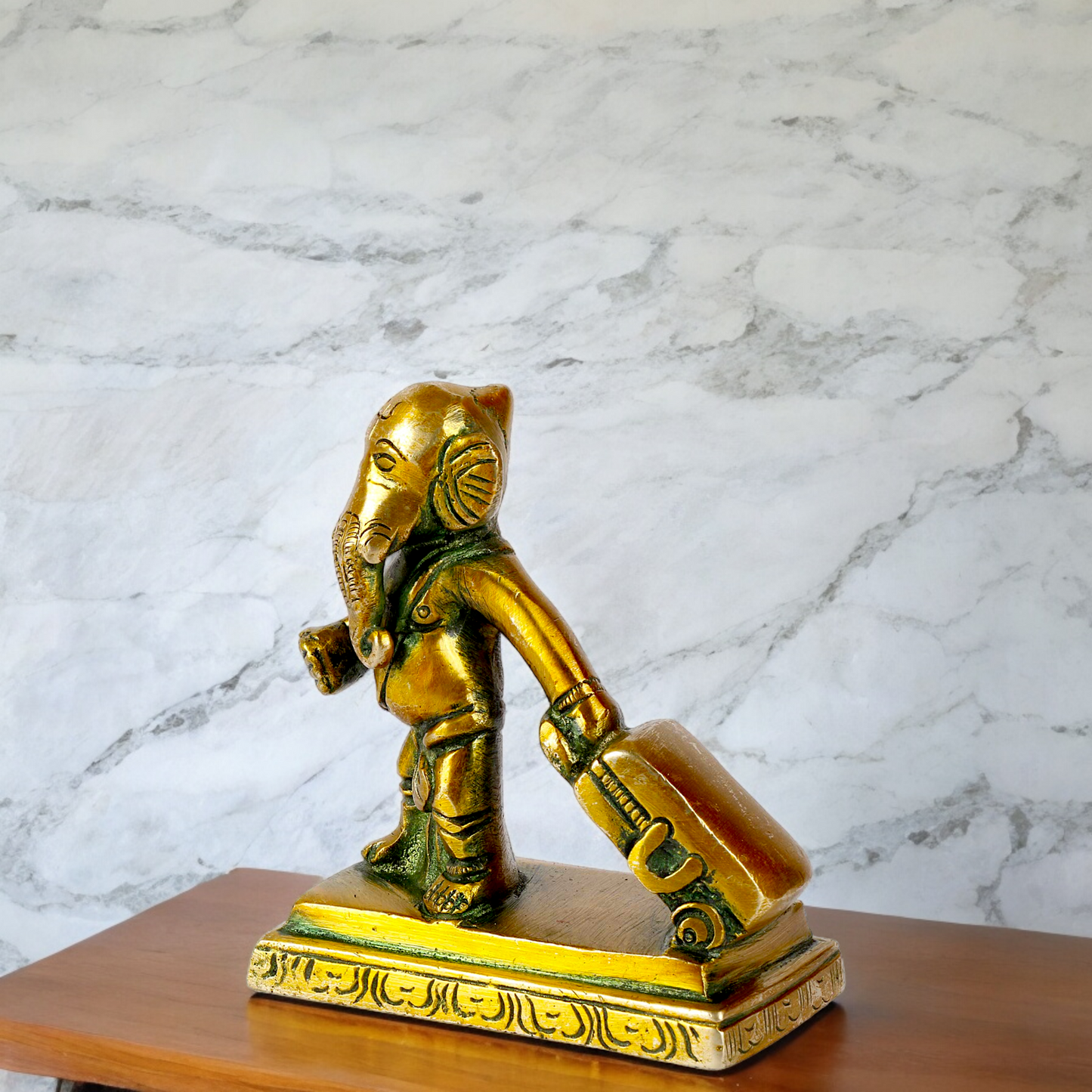 Lord Ganpati Ganesha Brass idol - 4 inches Nikuressence