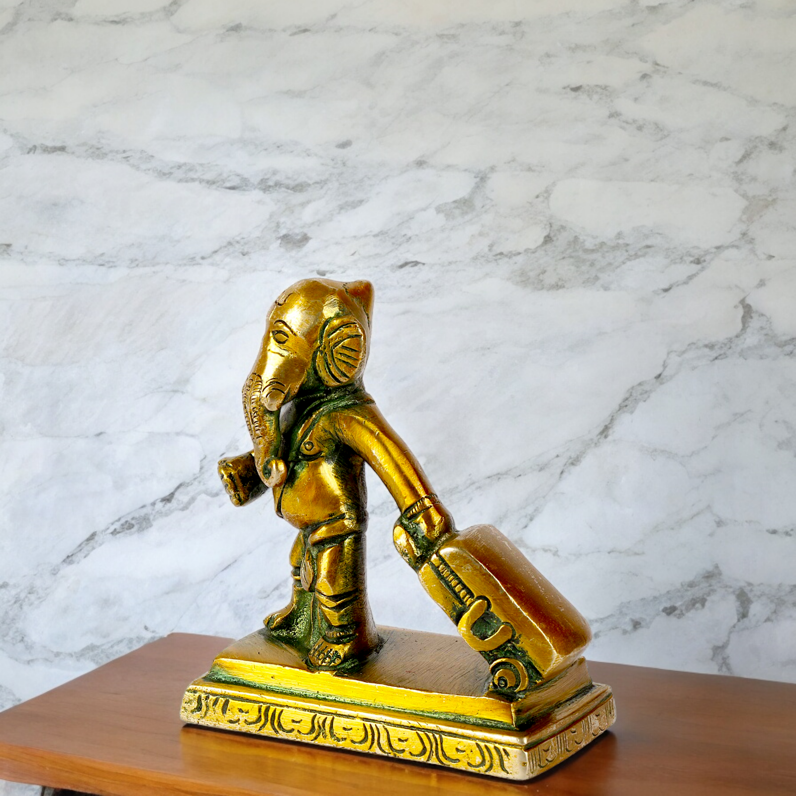 Lord Ganpati Ganesha Brass idol - 4 inches Nikuressence