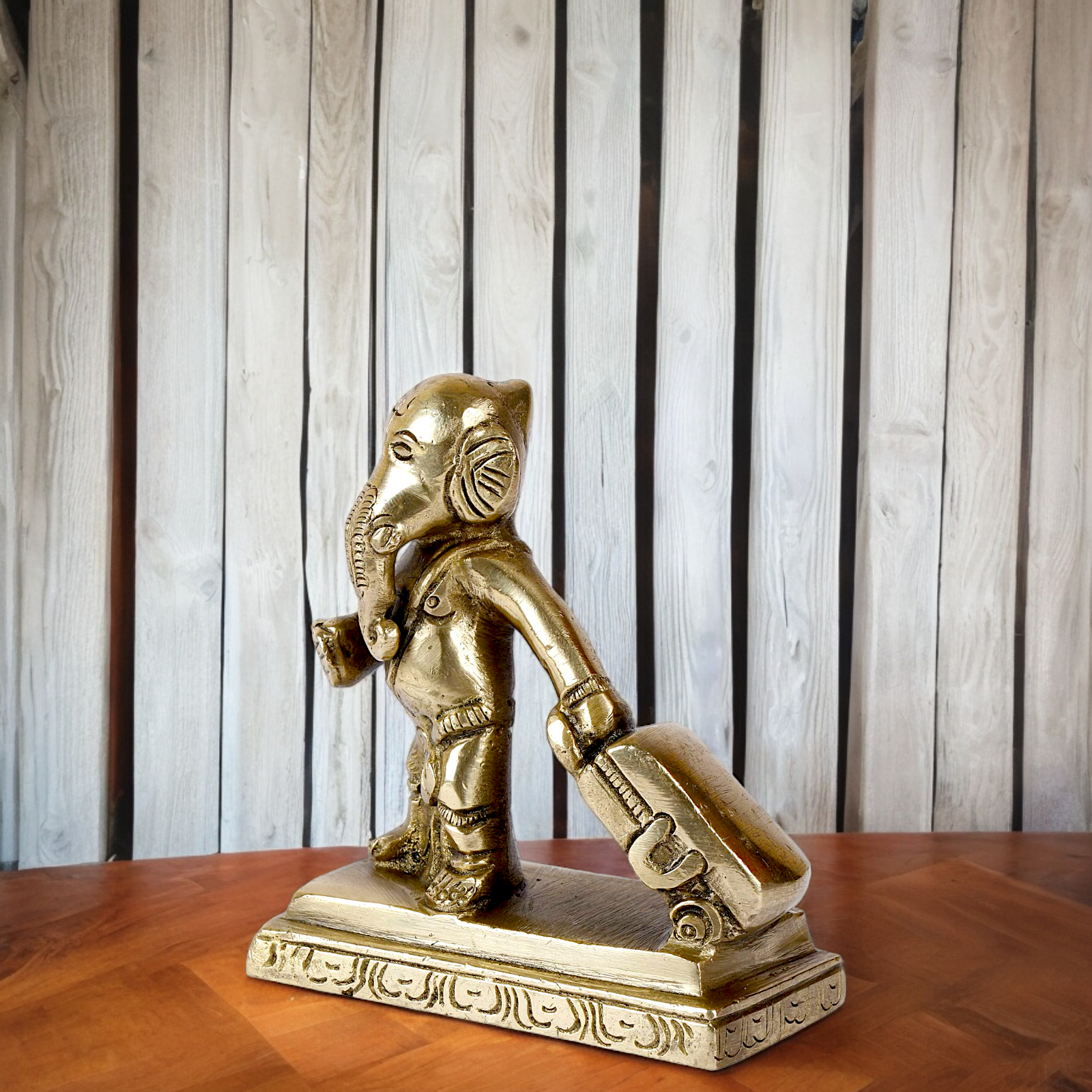 online Ganesha Ganpati Brass idol - 3.75 inches Nikuressence