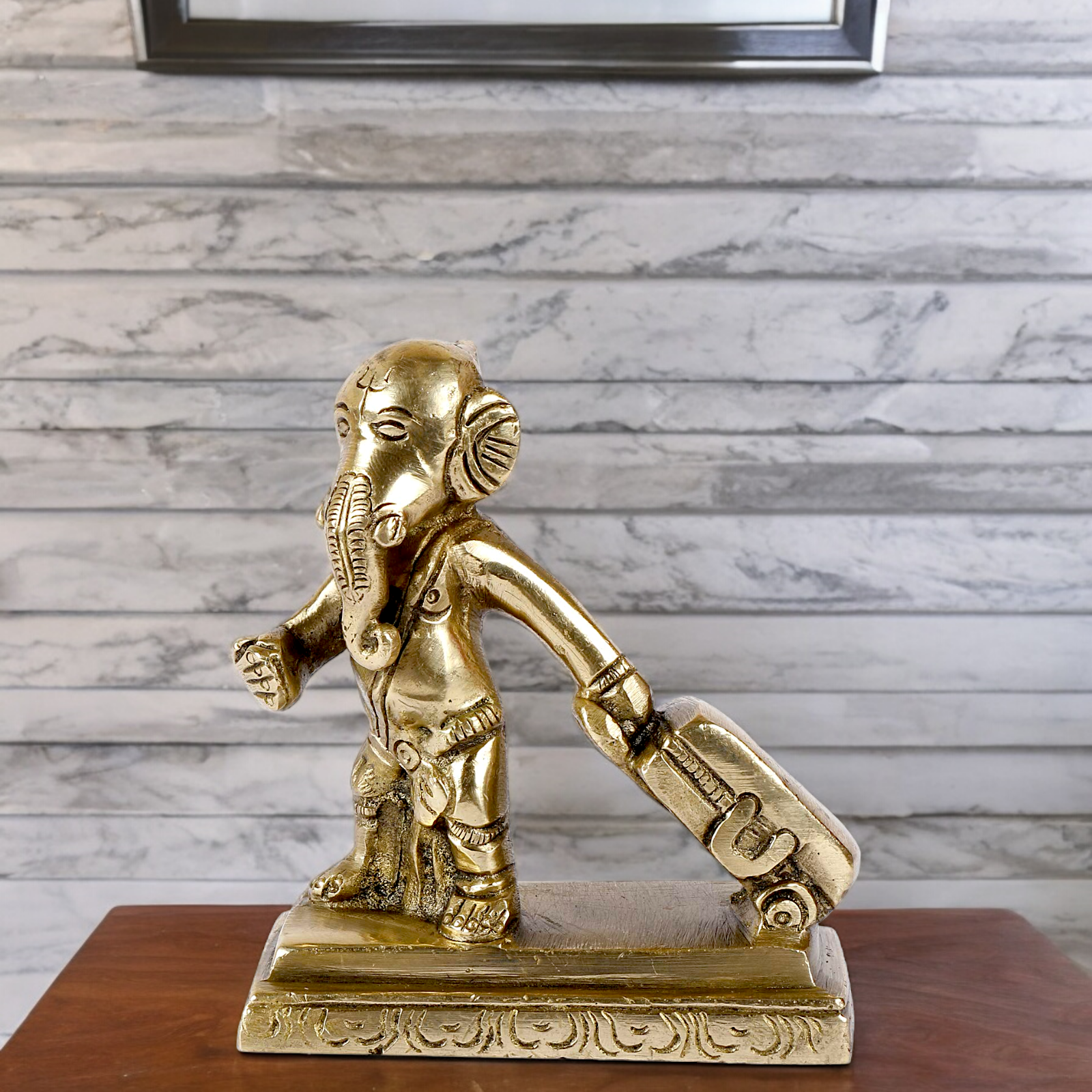 online Ganesha Ganpati Brass idol - 3.75 inches Nikuressence