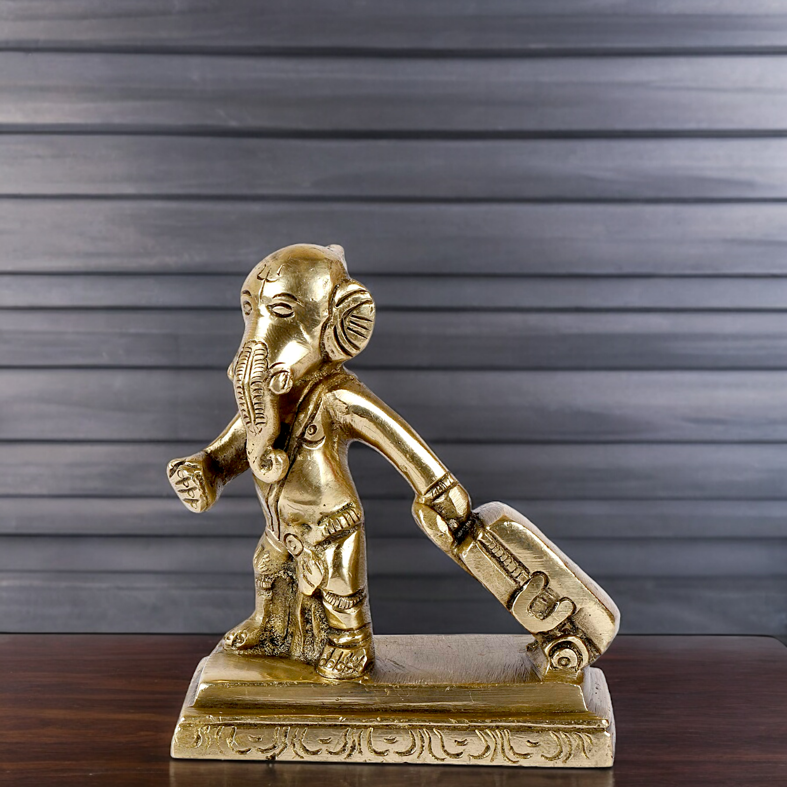 online Ganesha Ganpati Brass idol - 3.75 inches Nikuressence