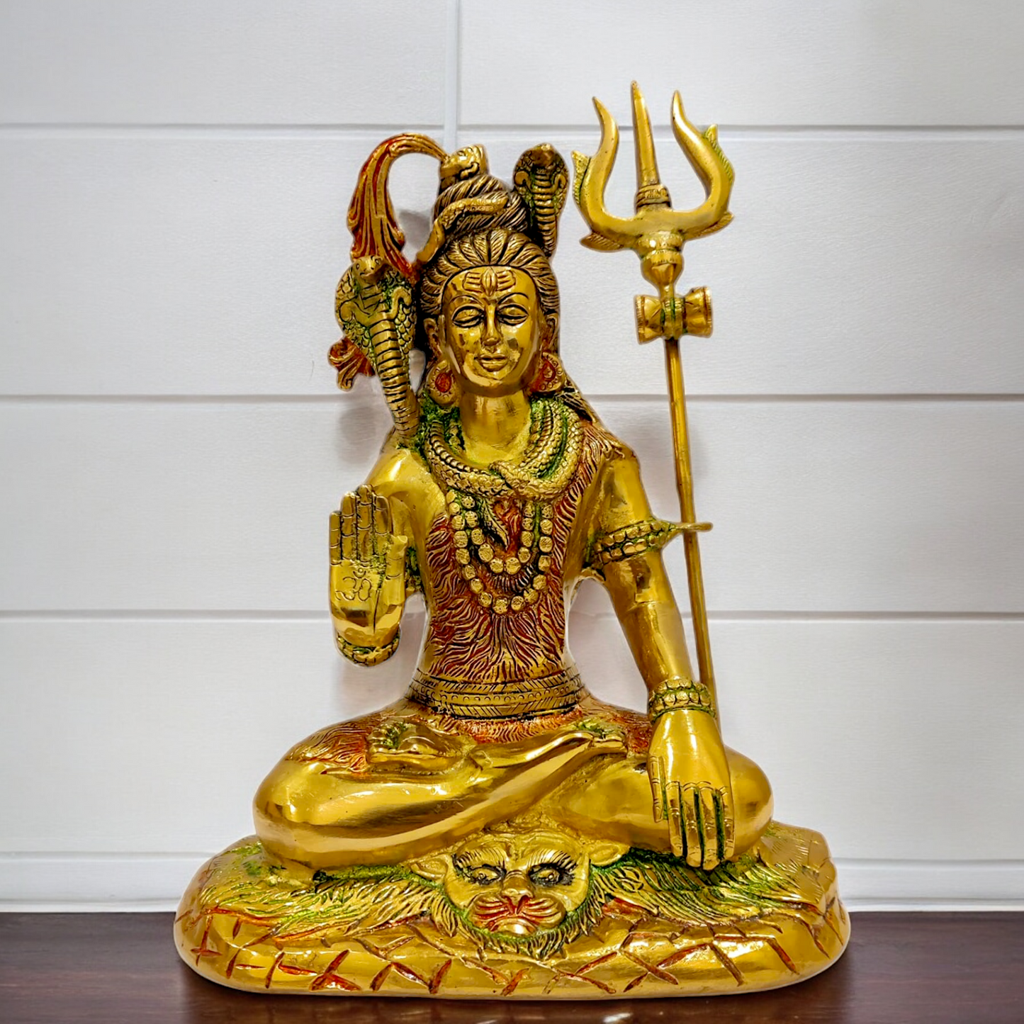 Lord Shiva Mahadev Bhagwan brass idol - 10.5 inches Nikuressence