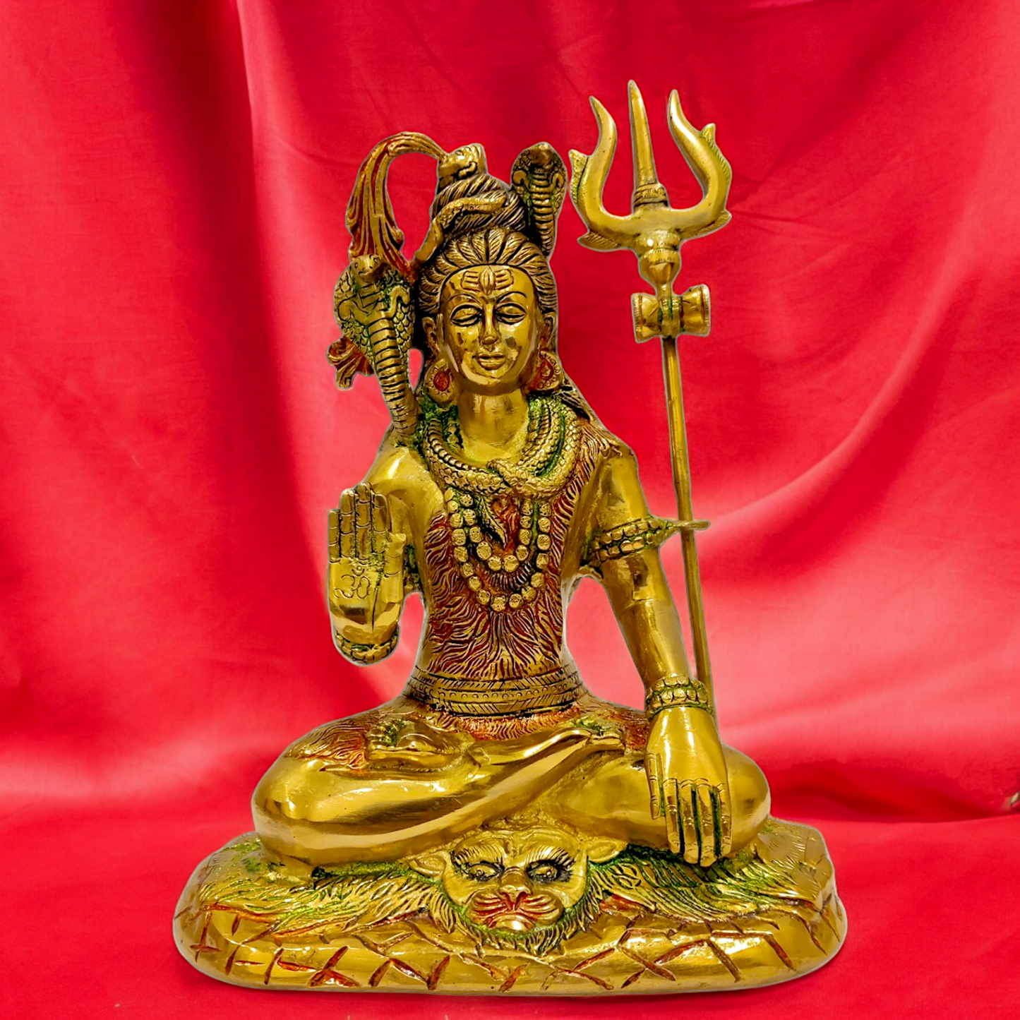 Lord Shiva Mahadev Bhagwan brass idol - 10.5 inches Nikuressence