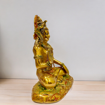 Lord Shiva Mahadev Bhagwan brass idol - 10.5 inches Nikuressence
