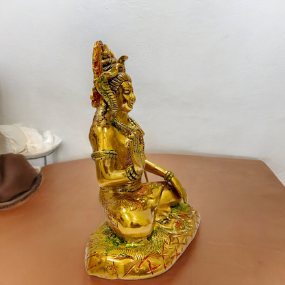 Lord Shiva Mahadev Bhagwan brass idol - 10.5 inches Nikuressence