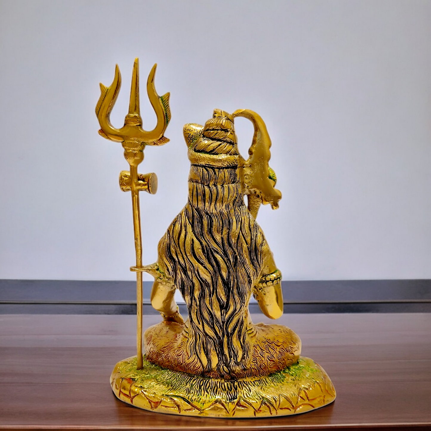 Lord Shiva Mahadev Bhagwan brass idol - 10.5 inches Nikuressence
