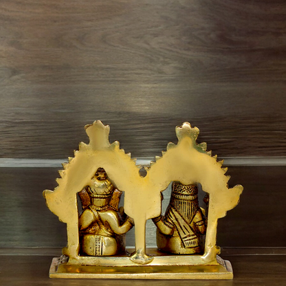 Buy Lakshmi Ganesh Solid brass idol - 4.5 inches Nikuressence