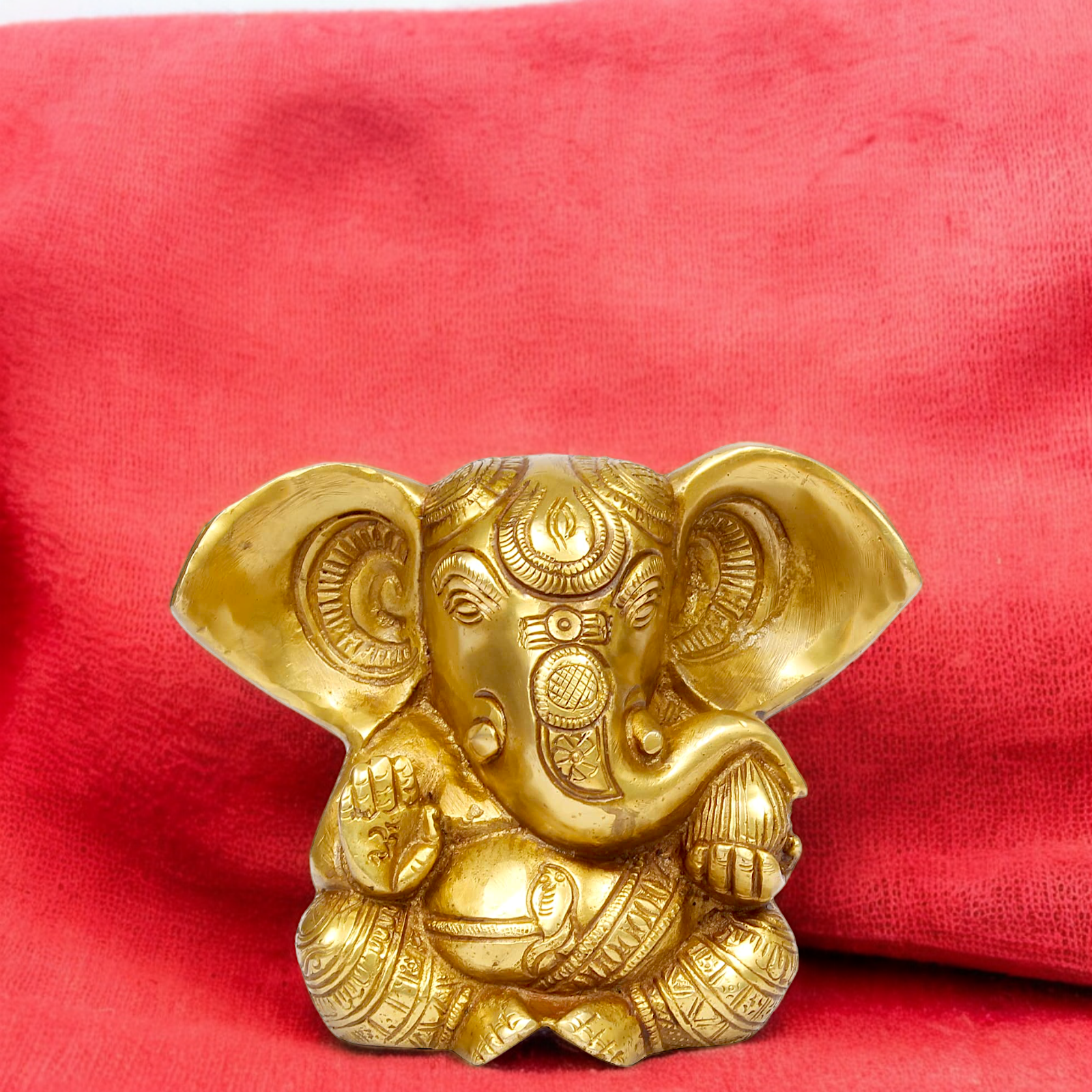 Lord Ganesha Ganpati solid brass idol- 6 inches Nikuressence