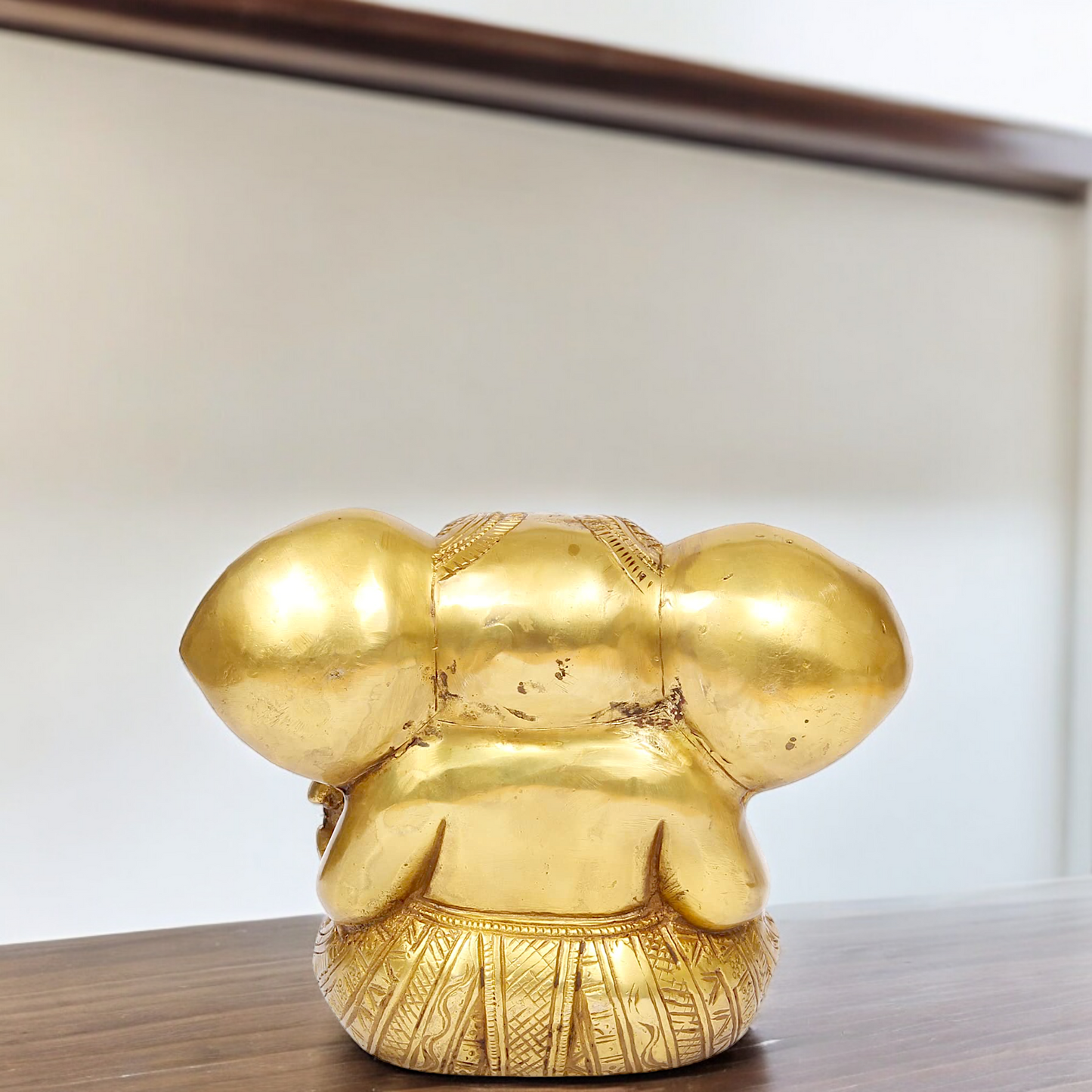 Lord Ganesha Ganpati solid brass idol- 6 inches Nikuressence