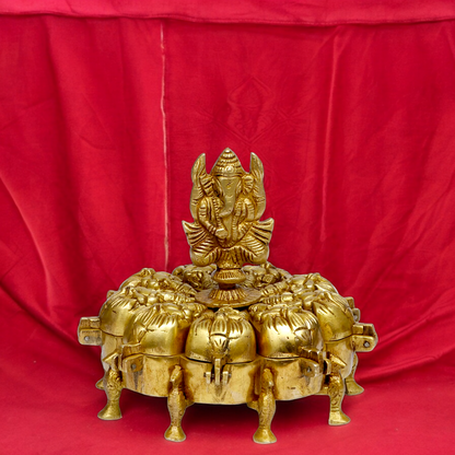 Buy Ganesh chopda box kumkum sindoor - 6 inches Nikuressence