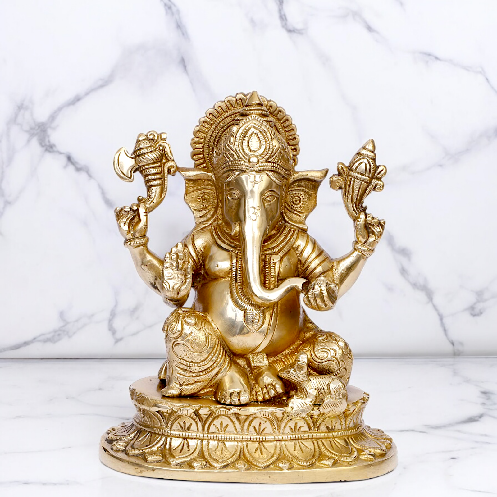 Shop Ganesh Bhagwan Solid brass idol - 8.5 inches Nikuressence