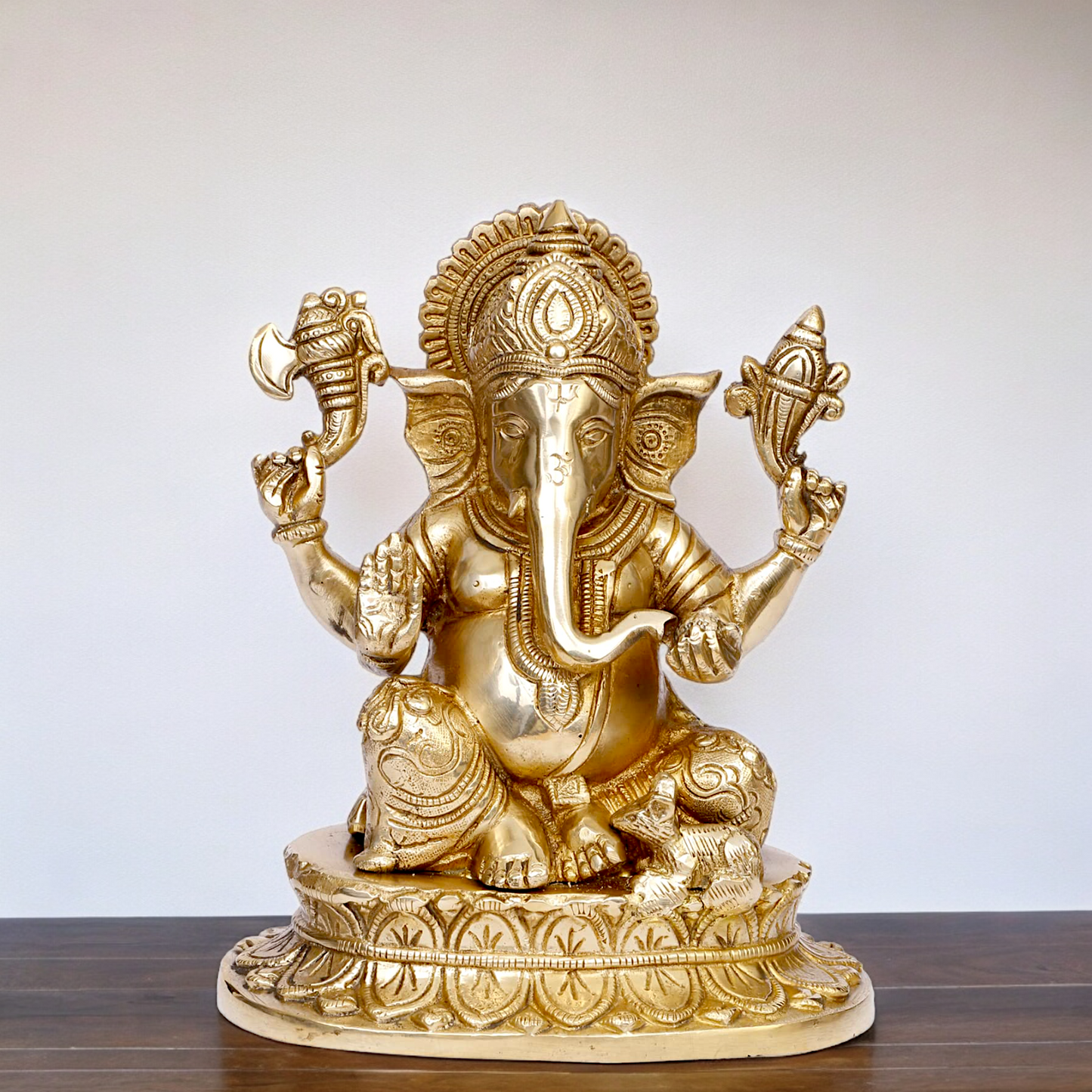 Shop Ganesh Bhagwan Solid brass idol - 8.5 inches Nikuressence