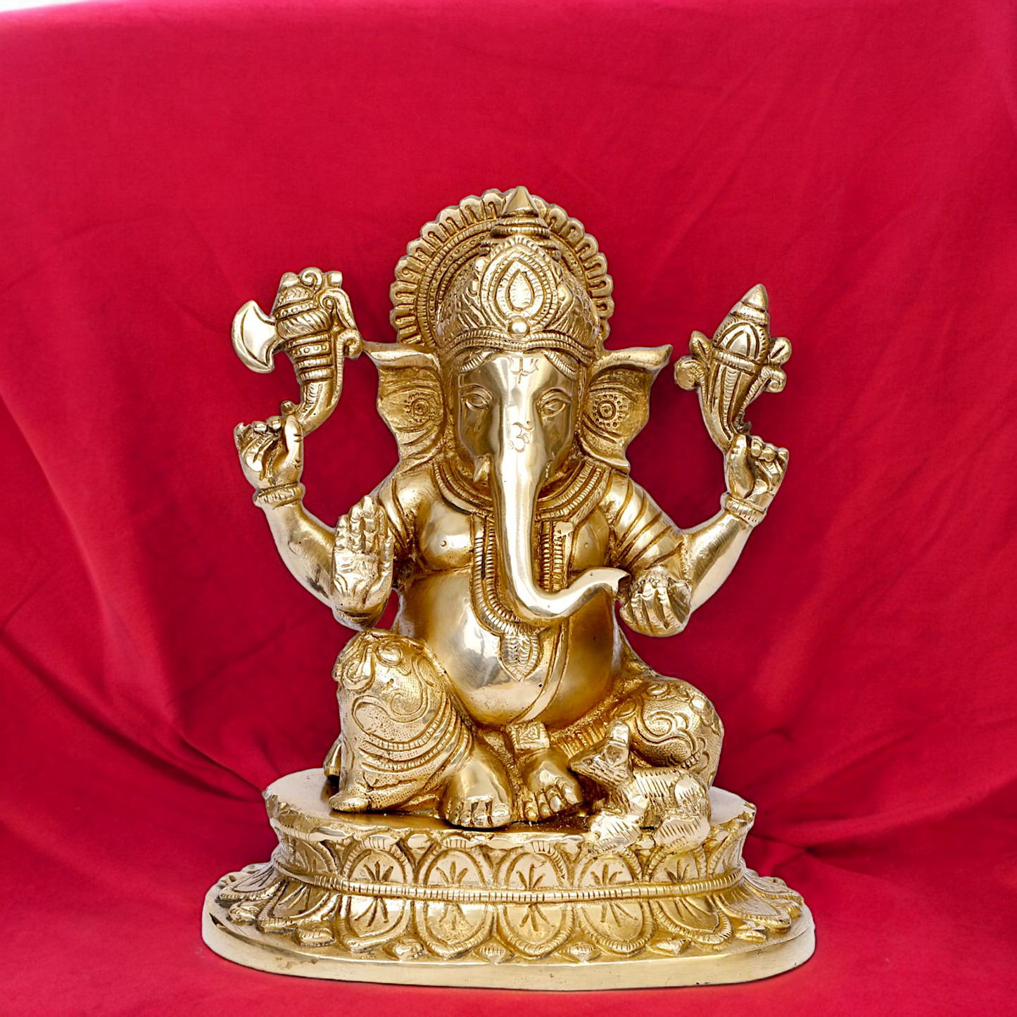 Shop Ganesh Bhagwan Solid brass idol - 8.5 inches Nikuressence