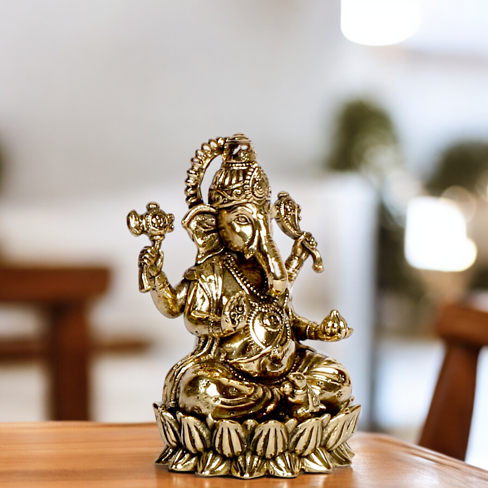Solid Brass Vinayaka Ganesha idol - 2 inches Nikuressence