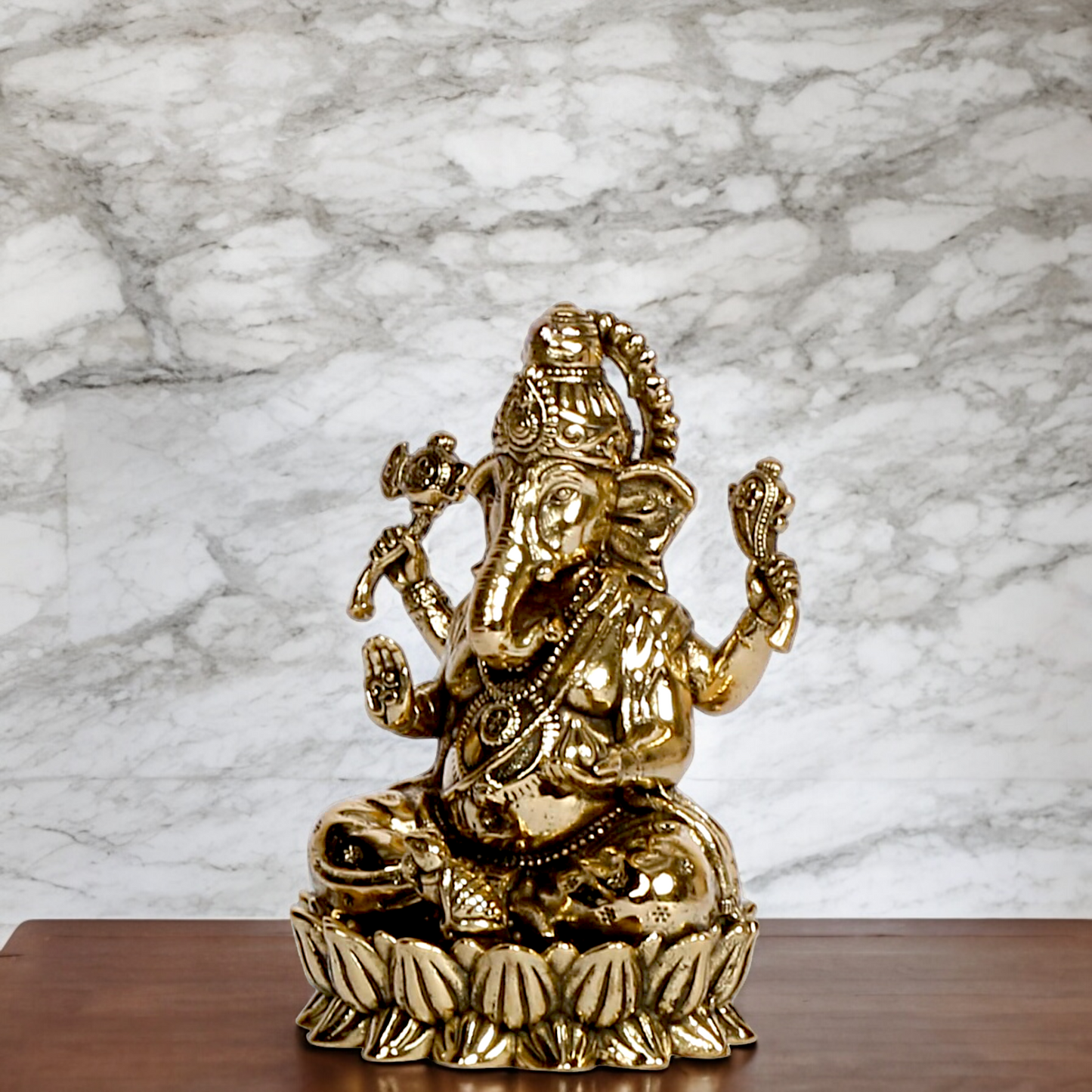Solid Brass Vinayaka Ganesha idol - 2 inches Nikuressence