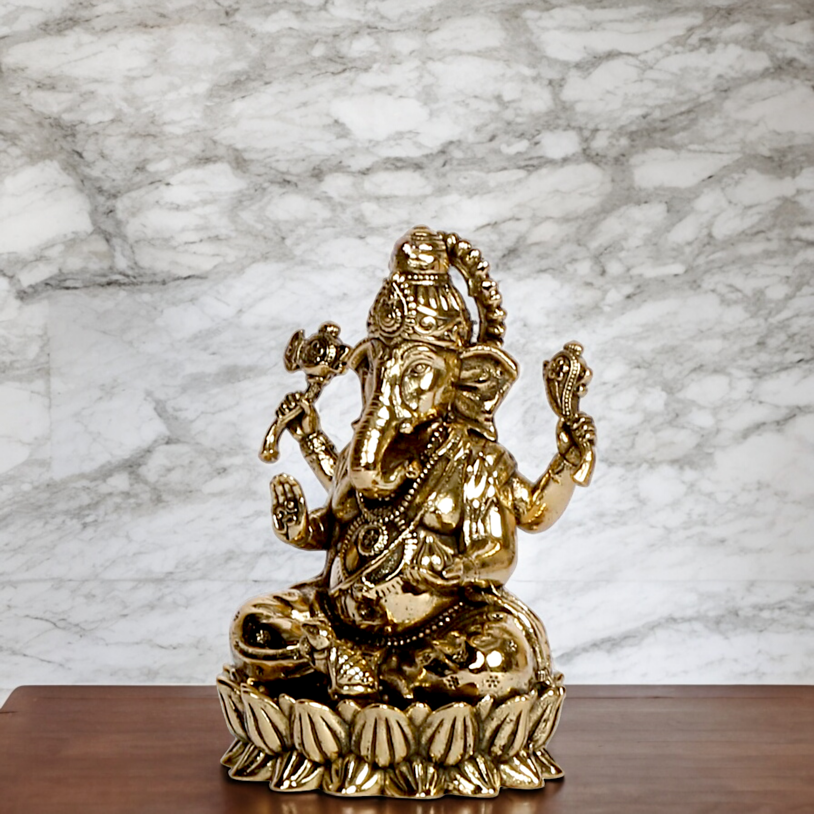 Solid Brass Vinayaka Ganesha idol - 2 inches Nikuressence