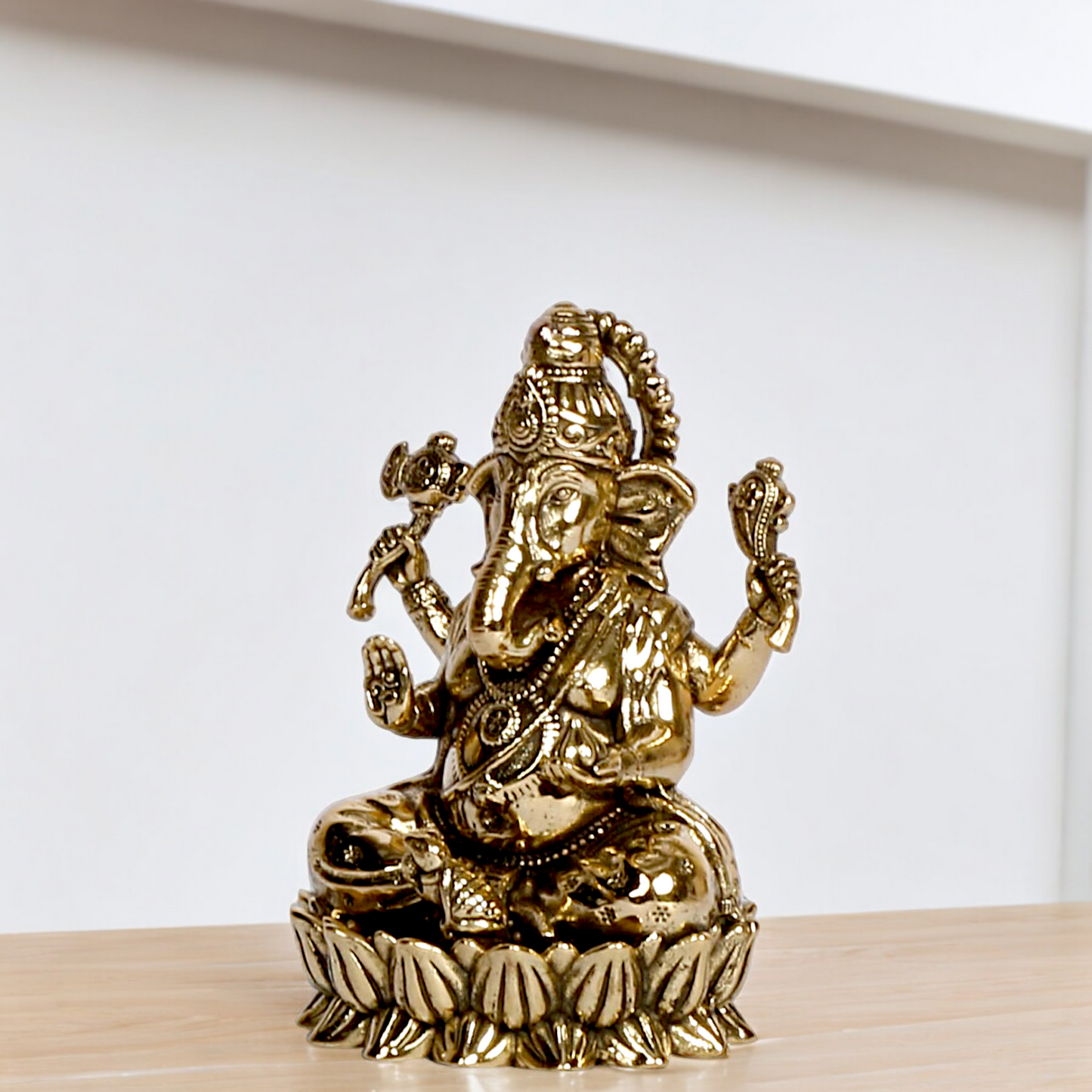 Solid Brass Vinayaka Ganesha idol - 2 inches Nikuressence