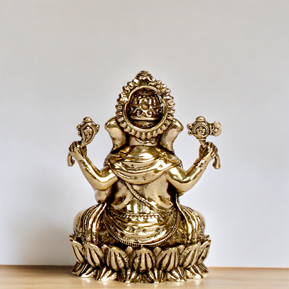 Solid Brass Vinayaka Ganesha idol - 2 inches Nikuressence