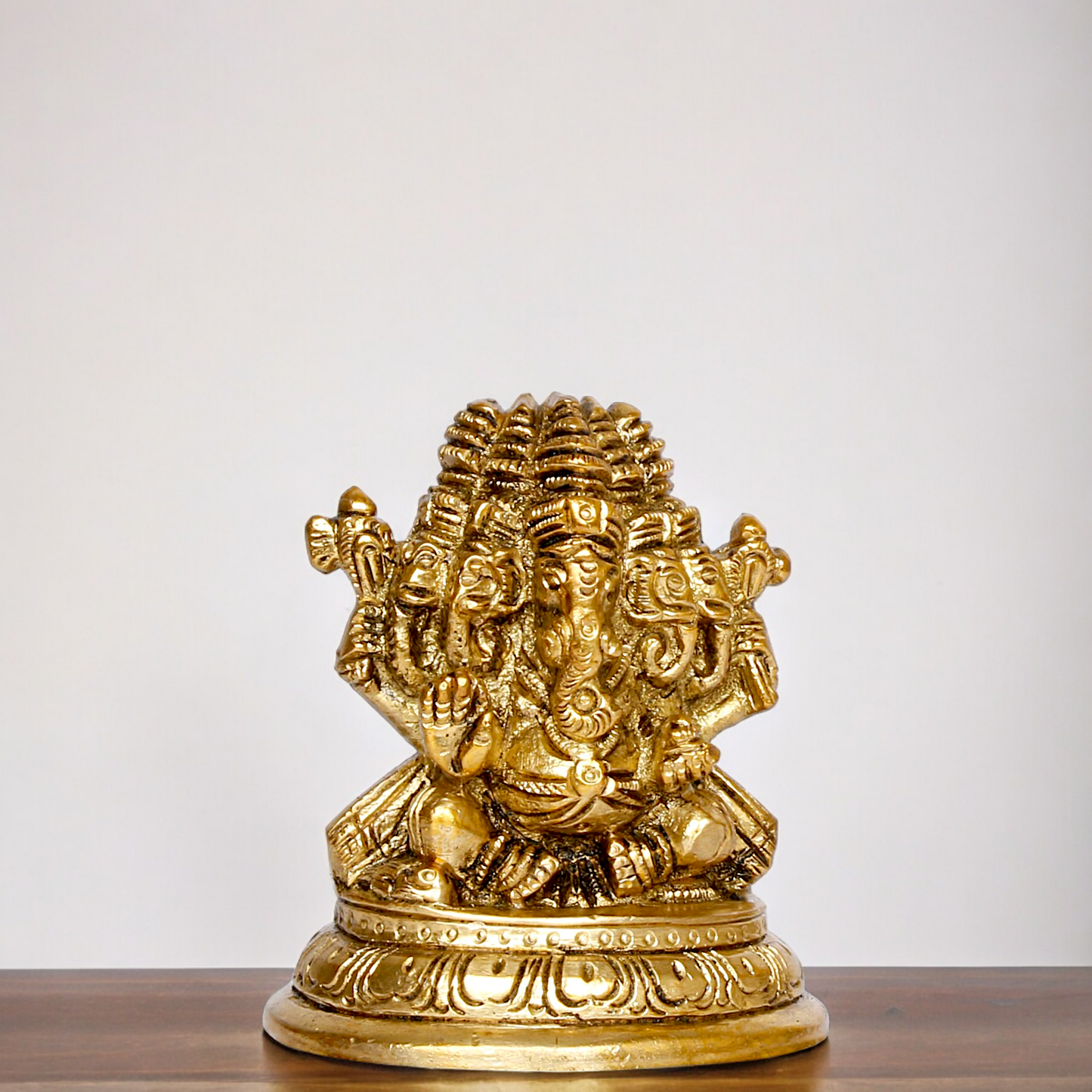 Buy Panchmukhi Ganesha Brass statues - 3 inches Nikuressence