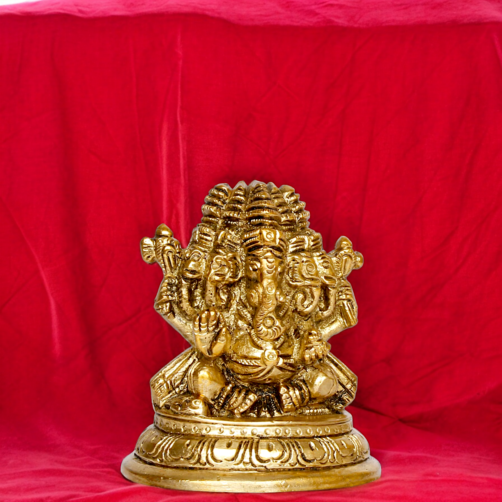 Buy Panchmukhi Ganesha Brass statues - 3 inches Nikuressence