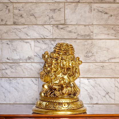 Buy Panchmukhi Ganesha Brass statues - 3 inches Nikuressence