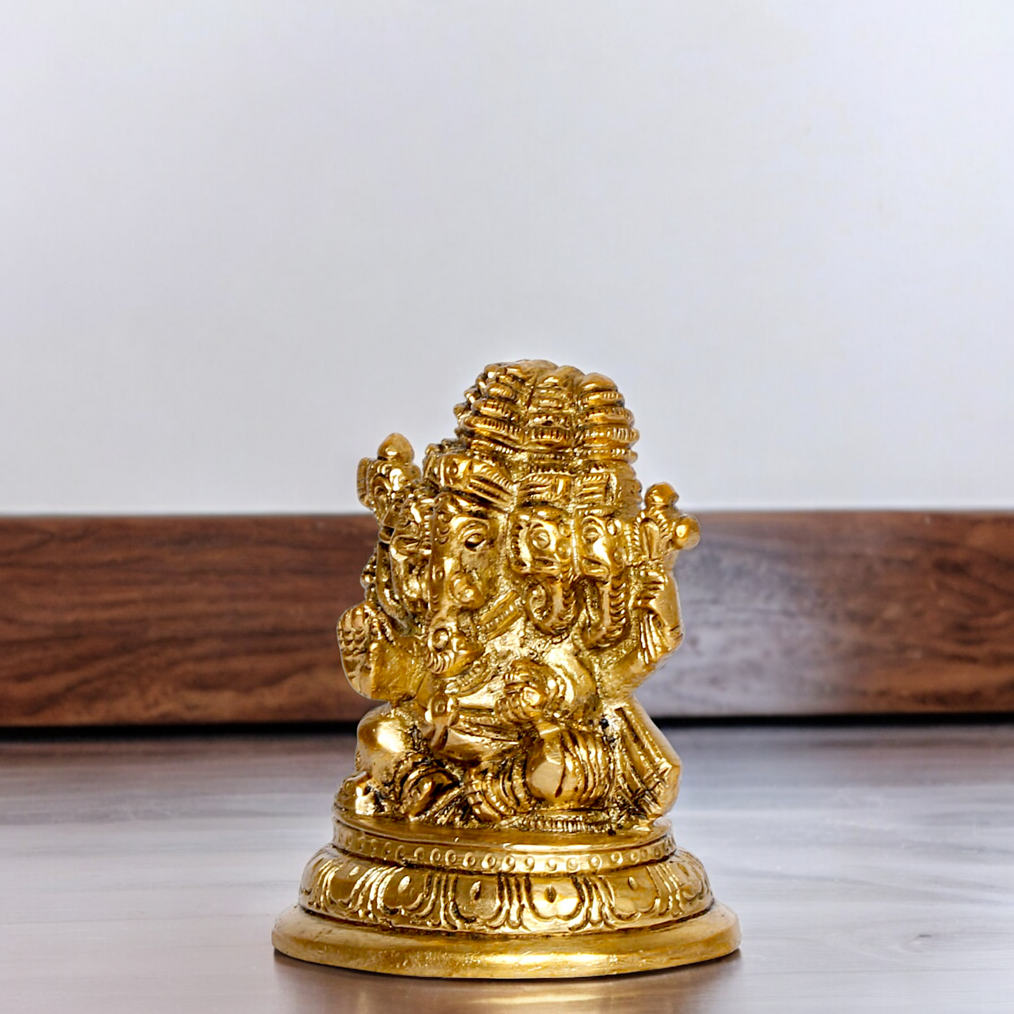 Buy Panchmukhi Ganesha Brass statues - 3 inches Nikuressence
