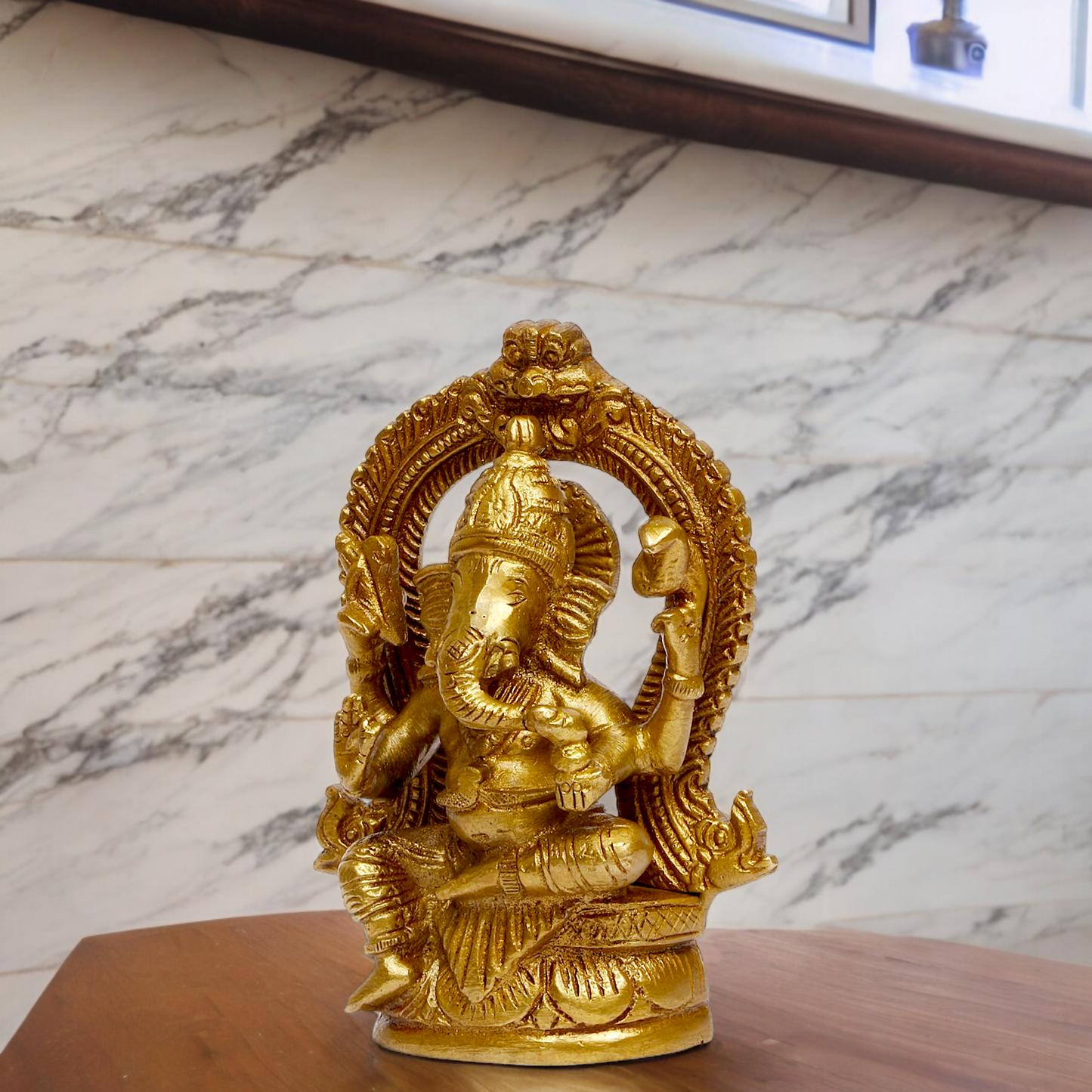 Buy Ganpati Vinayaka Solid Braas statue - 4.5 inches Nikuressence