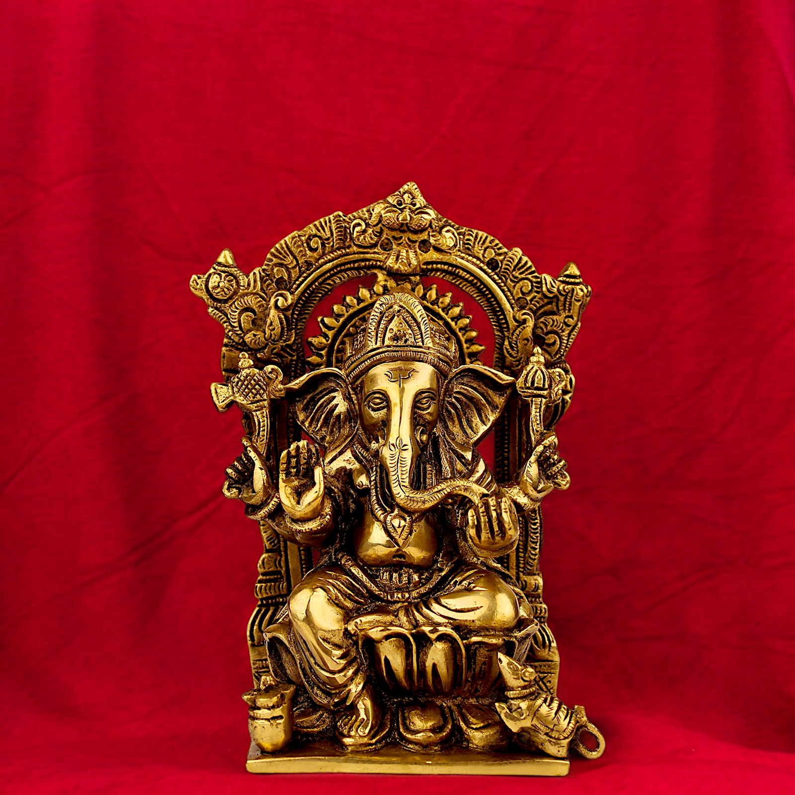 Solid Brass Vinayaka Ganesh statue - 7.5 inches Nikuressence