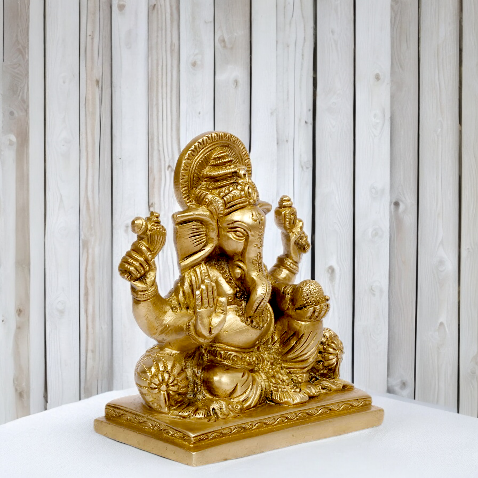 Shop Ganesha Ganpati blessing Solid brass statue - 5 inches Nikuressence