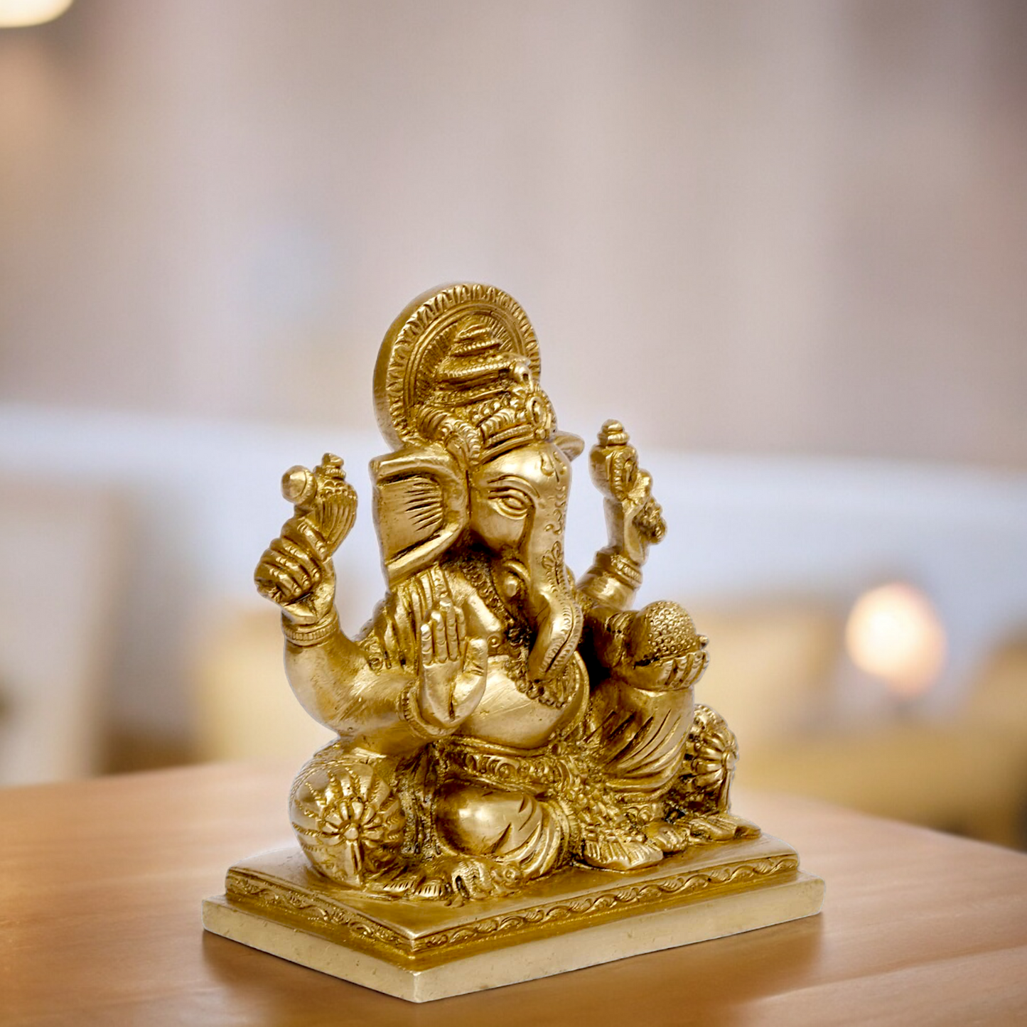 Shop Ganesha Ganpati blessing Solid brass statue - 5 inches Nikuressence