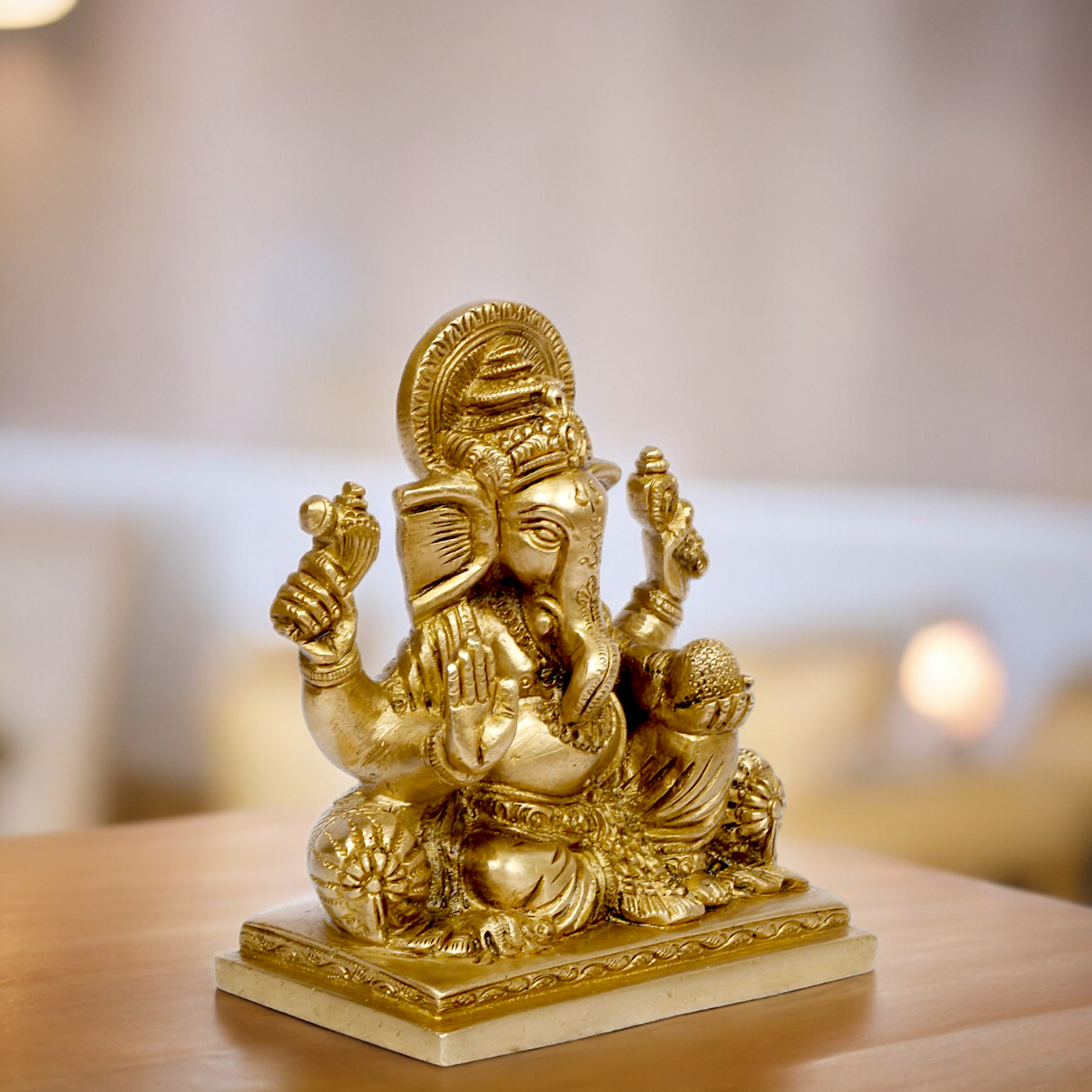 Shop Ganesha Ganpati blessing Solid brass statue - 5 inches Nikuressence