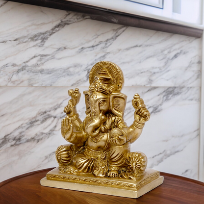 Shop Ganesha Ganpati blessing Solid brass statue - 5 inches Nikuressence