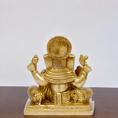 Shop Ganesha Ganpati blessing Solid brass statue - 5 inches Nikuressence