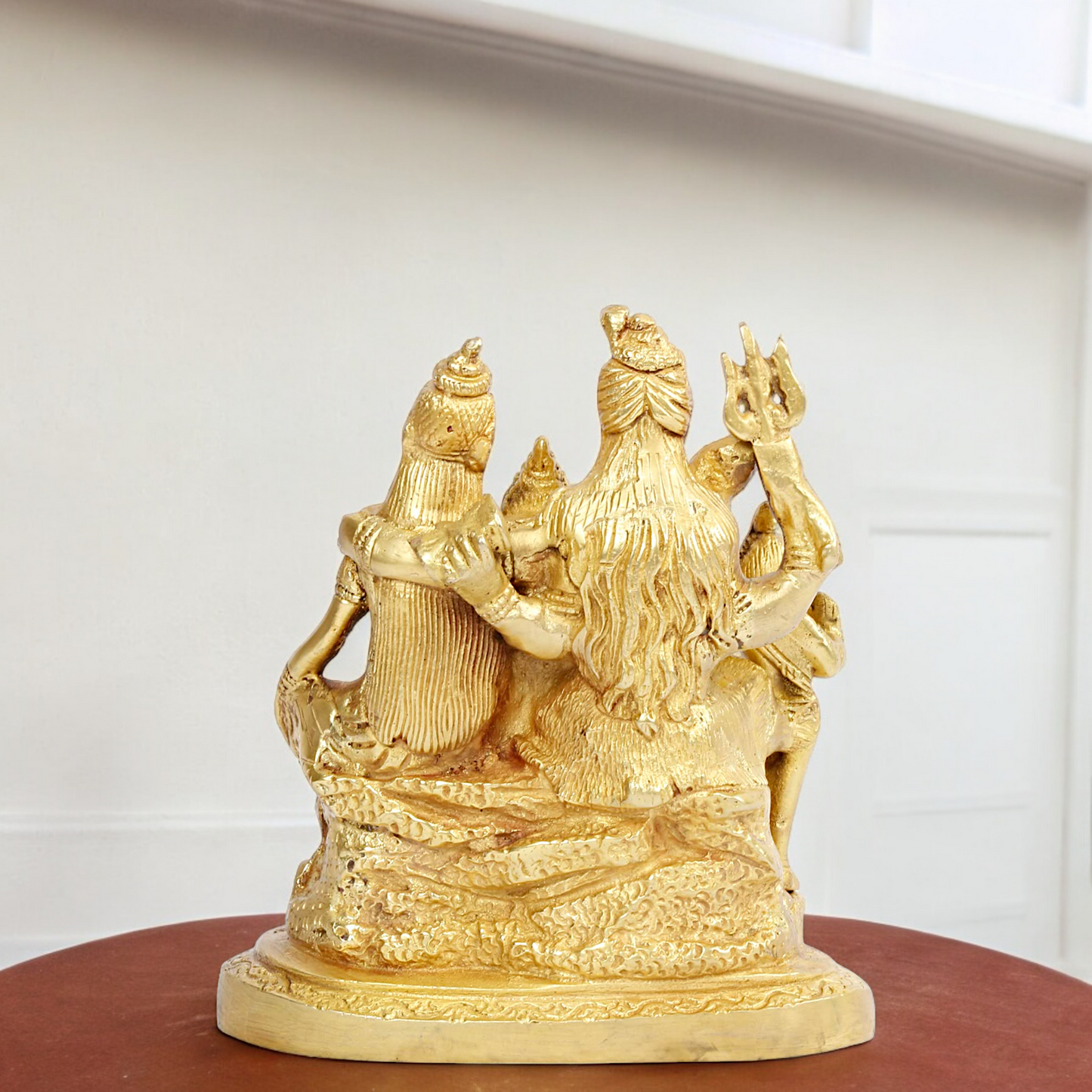 Solid Brass Shiva family Shankar ji Parivar idol - 6 inches Nikuressence