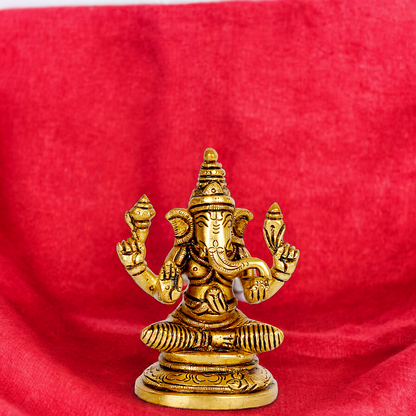 Shop Vinayaka Ganesh Solid Brass statue - 3.5 inches Nikuressence
