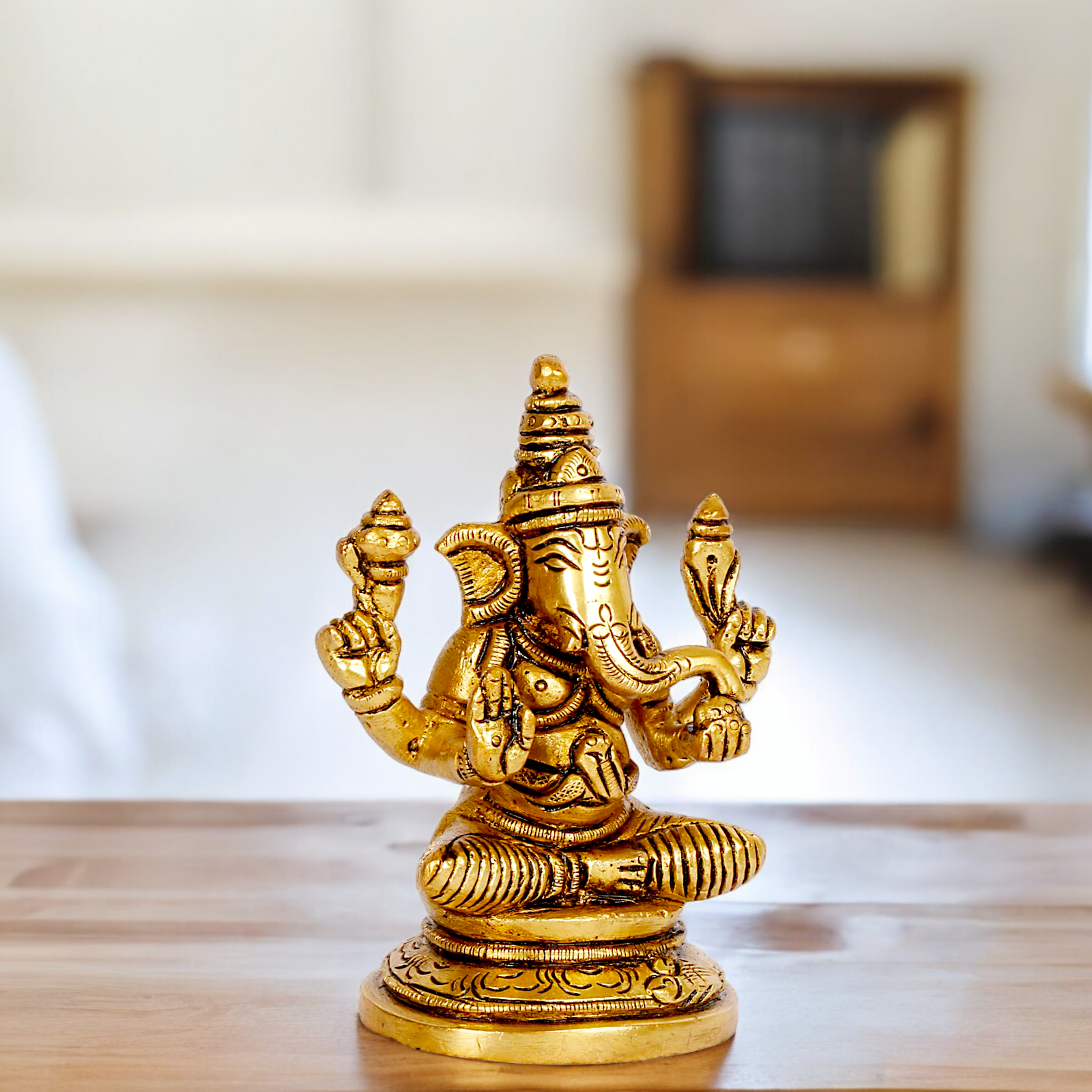 Shop Vinayaka Ganesh Solid Brass statue - 3.5 inches Nikuressence