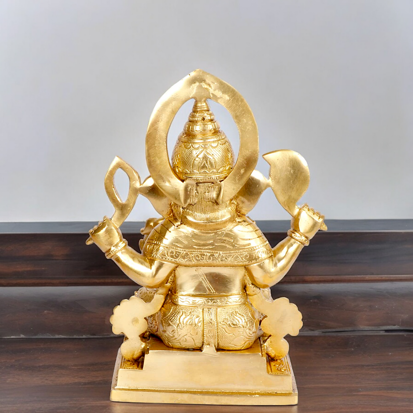 Solid Brass Ganesh Ganpati with Blessing idol - 10 inches Nikuressence