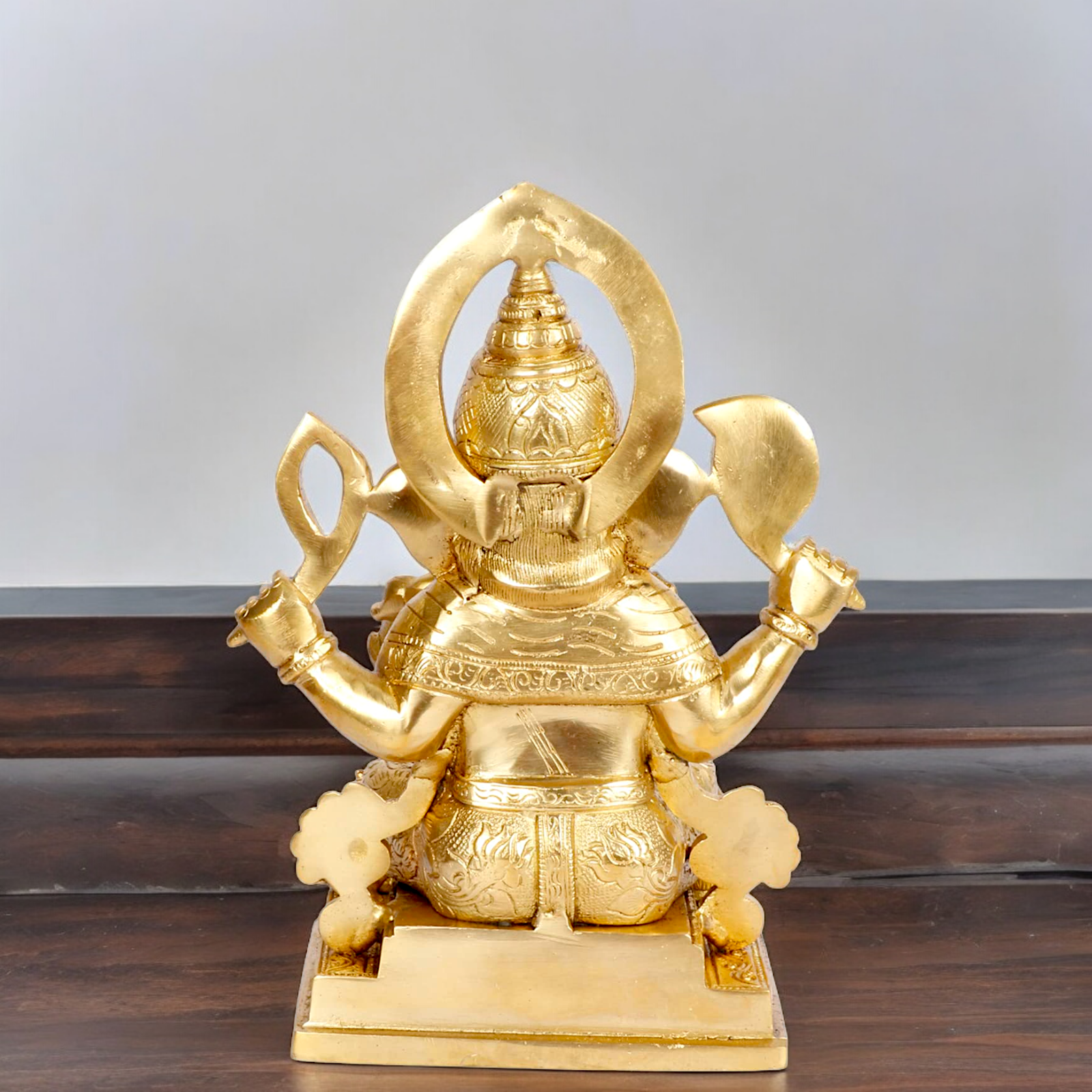 Solid Brass Ganesh Ganpati with Blessing idol - 10 inches Nikuressence
