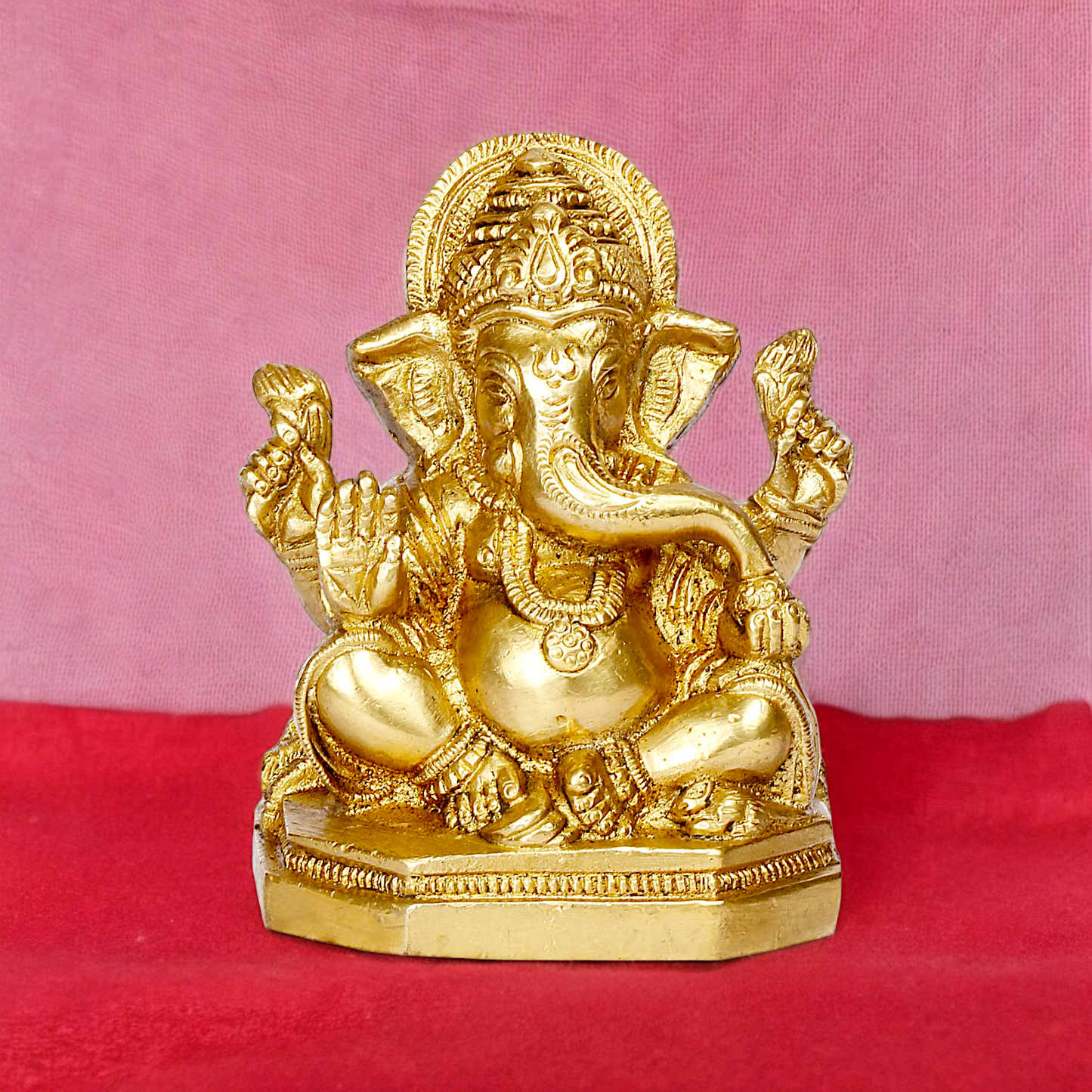 Shop Ganpati Ganesha solid brass idol - 4 inches Nikuressence