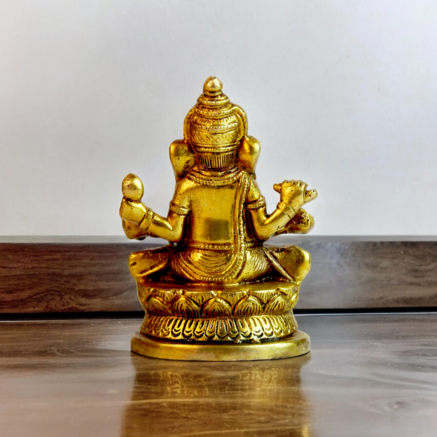 Solid Brass Ganesh Vinayaka murti idol - 5 inches Nikuressence