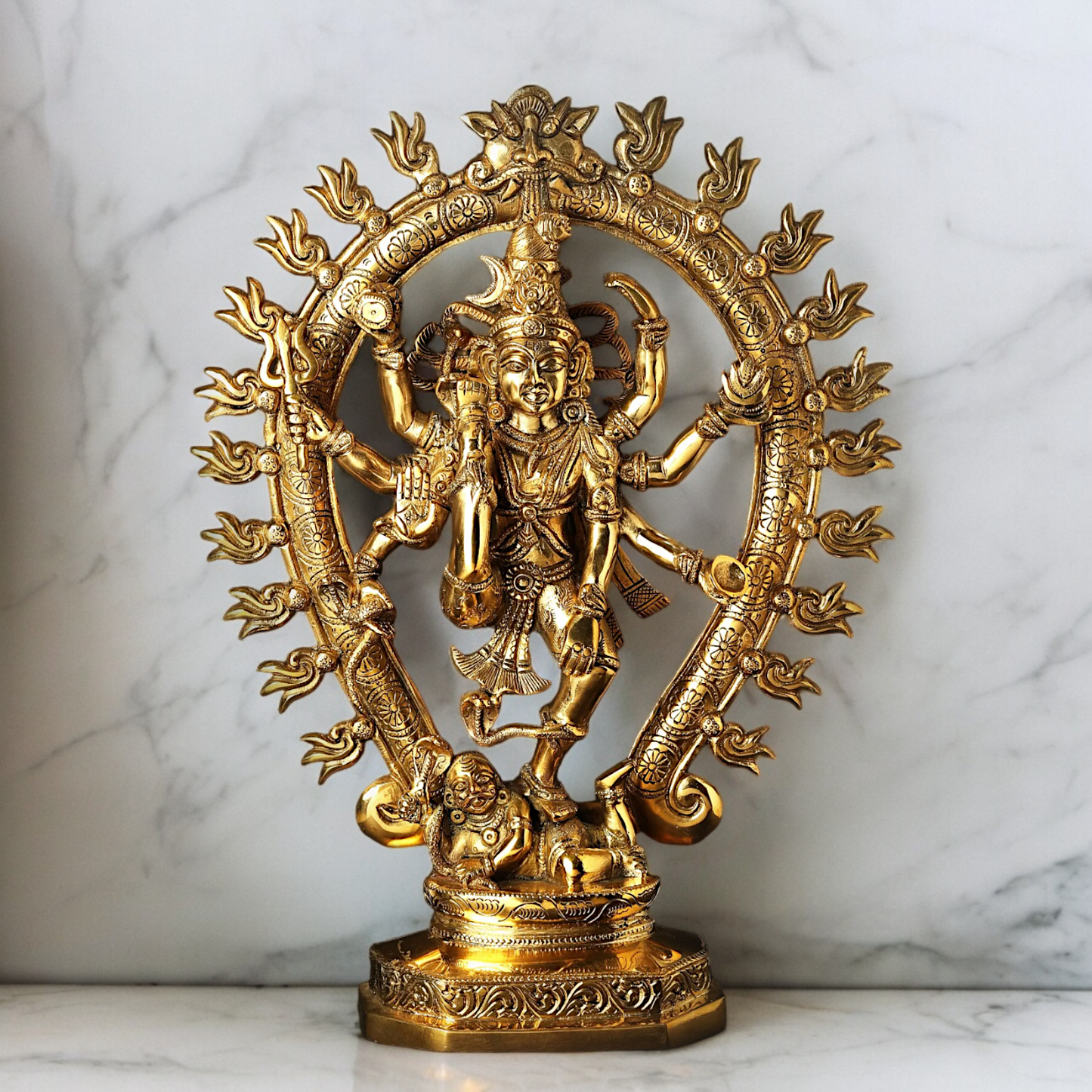 Lord Nataraja Mahadev ji Dance solid brass idol - 16 inches Nikuressence