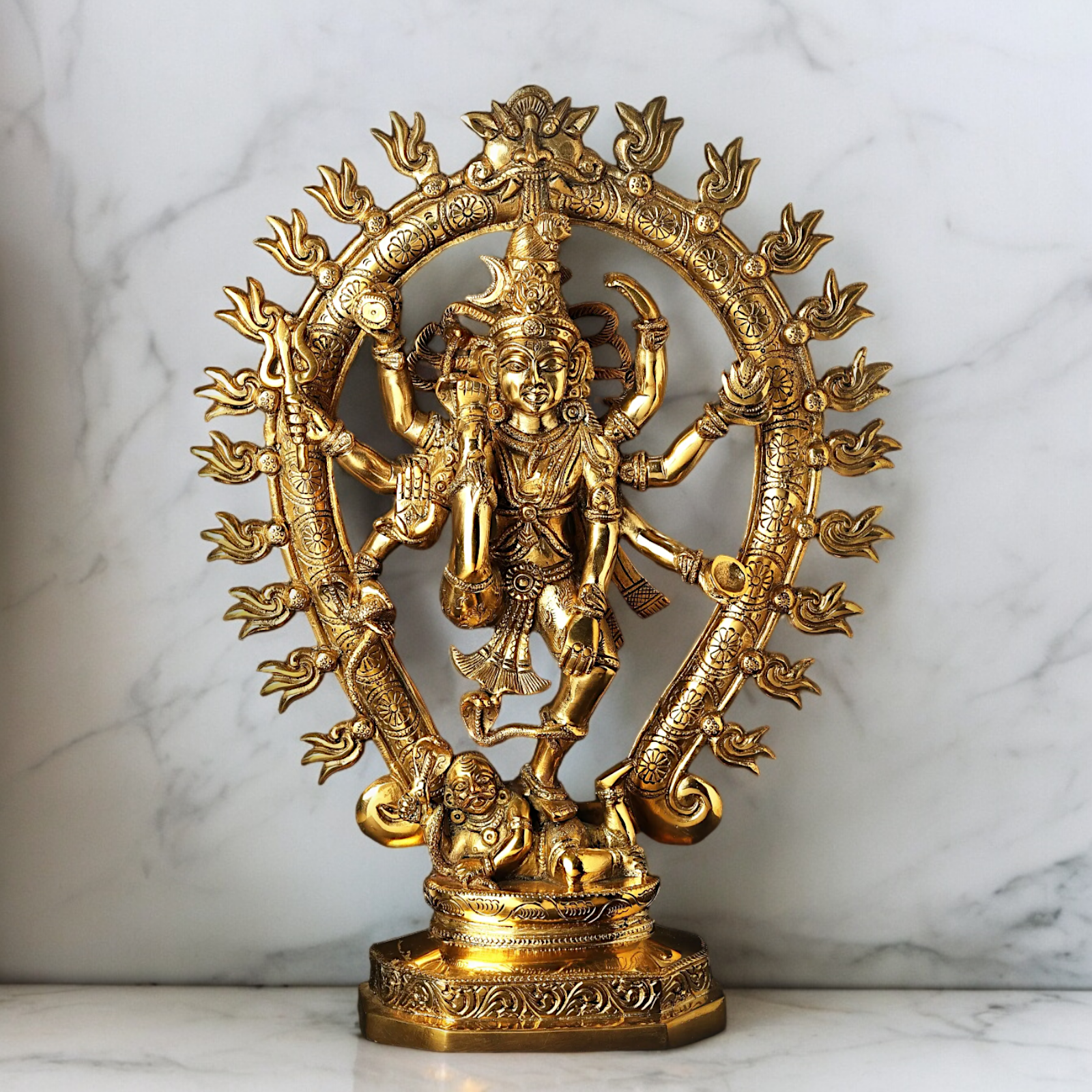 Lord Nataraja Mahadev ji Dance solid brass idol - 16 inches Nikuressence