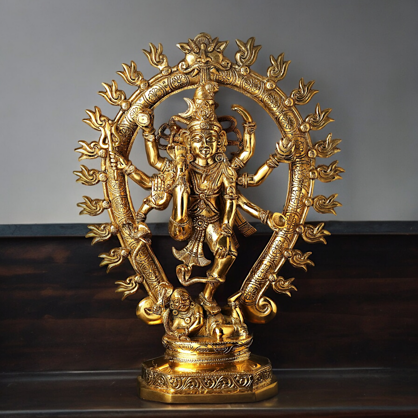 Lord Nataraja Mahadev ji Dance solid brass idol - 16 inches Nikuressence