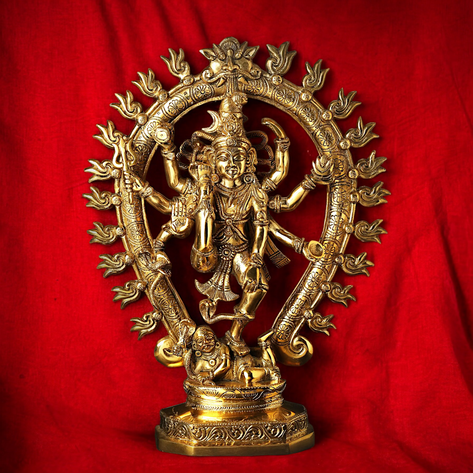 Lord Nataraja Mahadev ji Dance solid brass idol - 16 inches Nikuressence