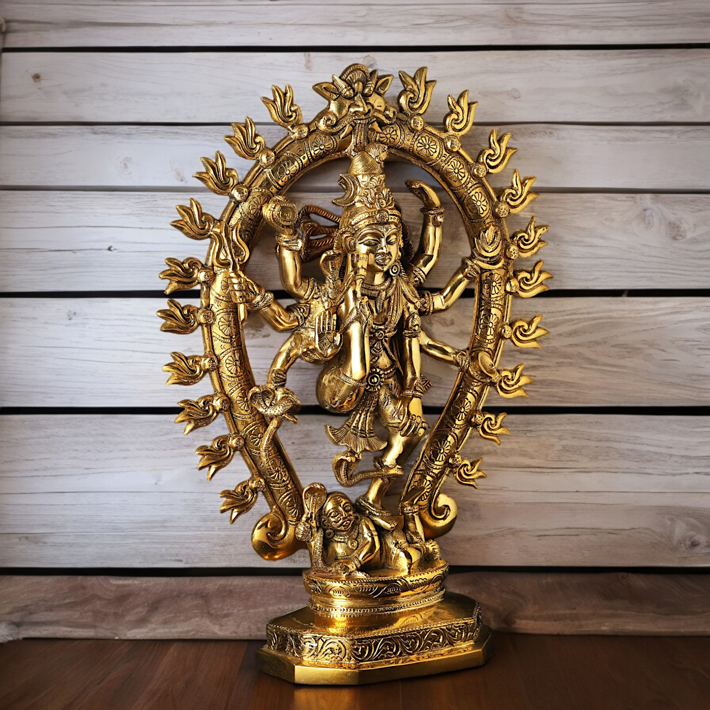 Lord Nataraja Mahadev ji Dance solid brass idol - 16 inches Nikuressence