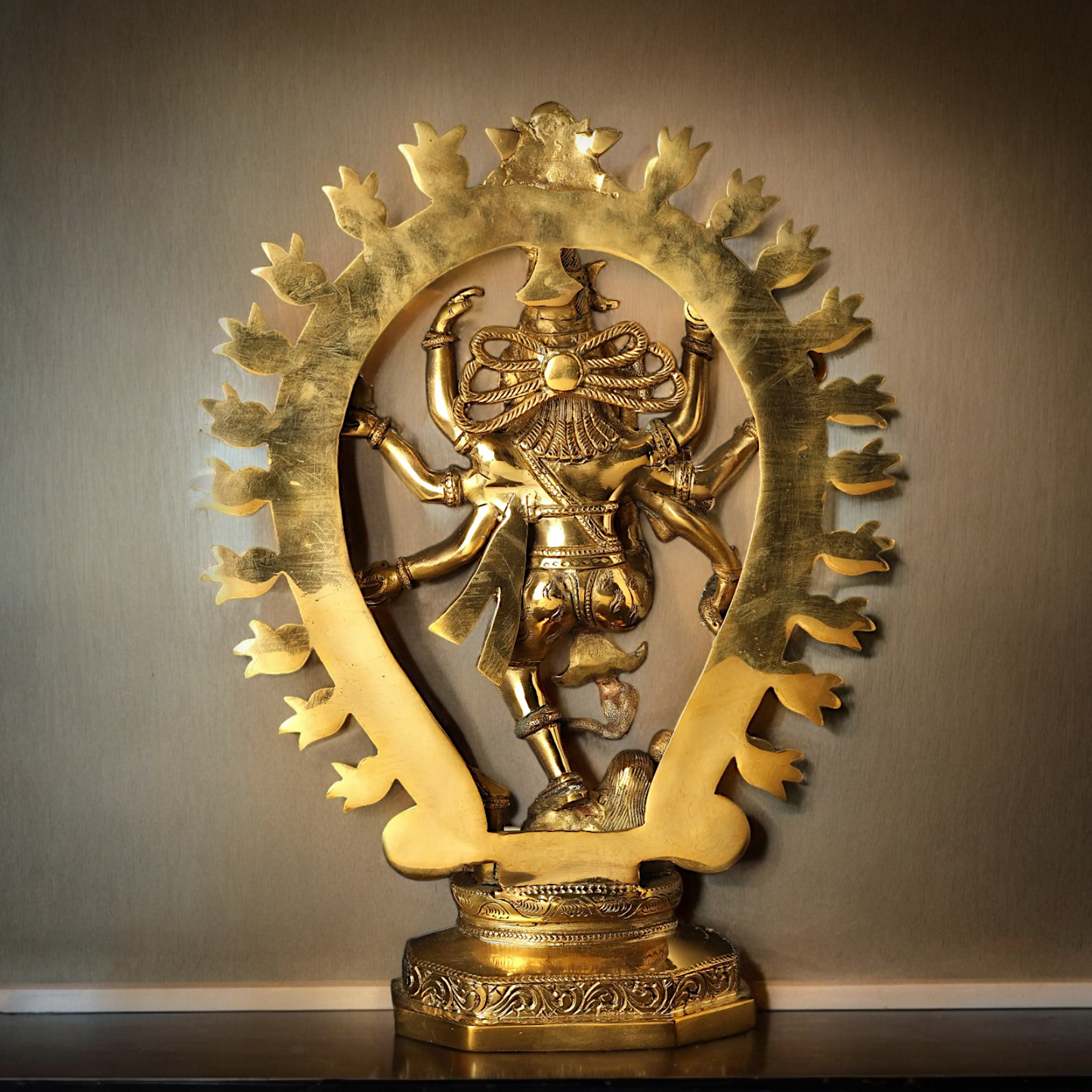 Lord Nataraja Mahadev ji Dance solid brass idol - 16 inches Nikuressence
