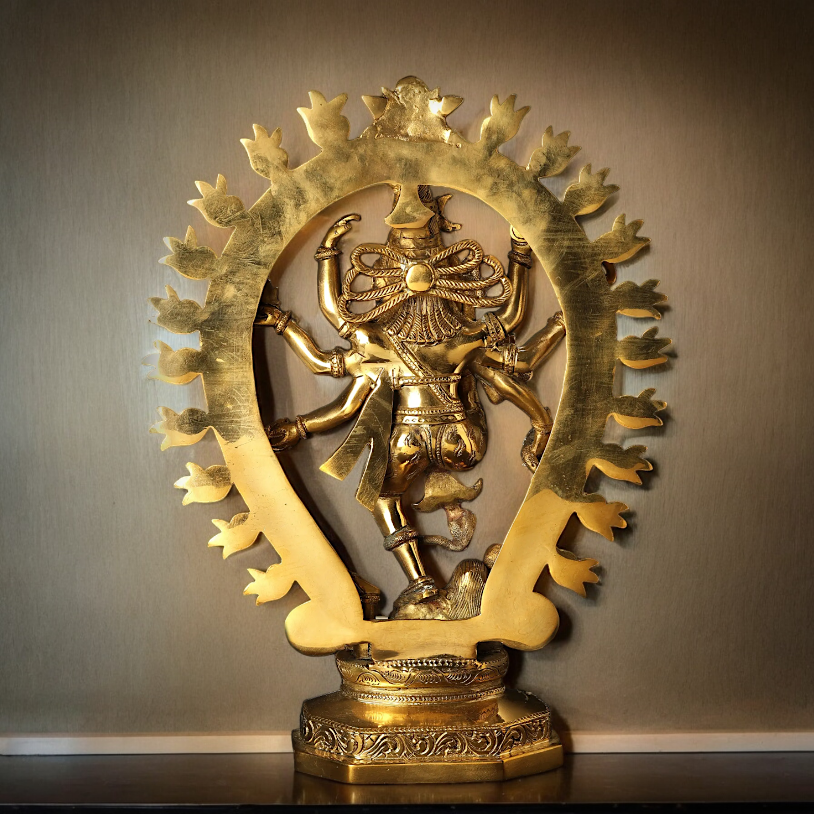 Lord Nataraja Mahadev ji Dance solid brass idol - 16 inches Nikuressence