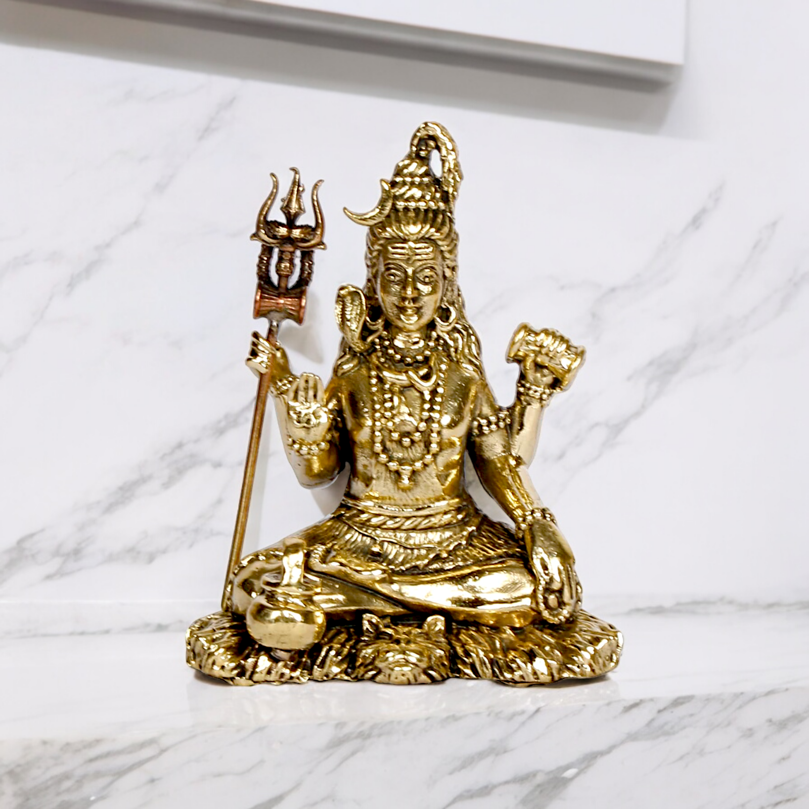 Lord Shiva God Brass idol - 3 inches Nikuressence
