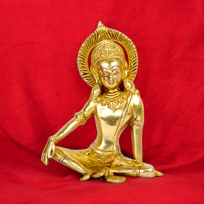 Lord Indra Dev Solid Brass idol - 7 inches Nikuressence
